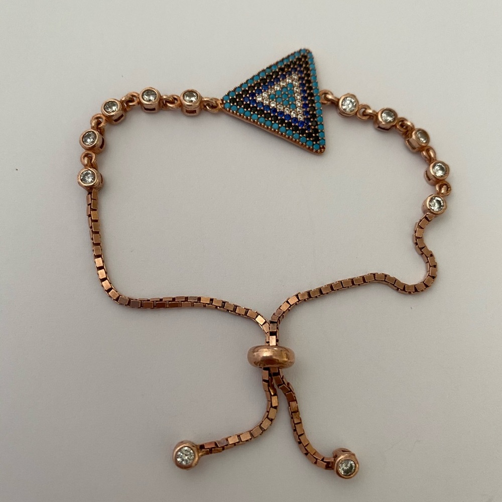 🧿925 Silver evileye bracelet bolo cubic zirconia - Picture 5 of 5
